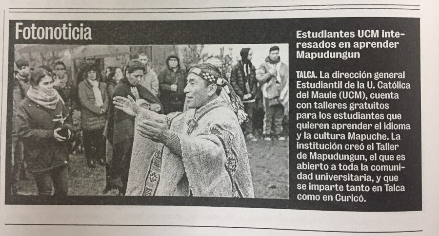28 de junio en Diario La Prensa: “Estudiantes UCM interesados en aprender Mapudungun”
