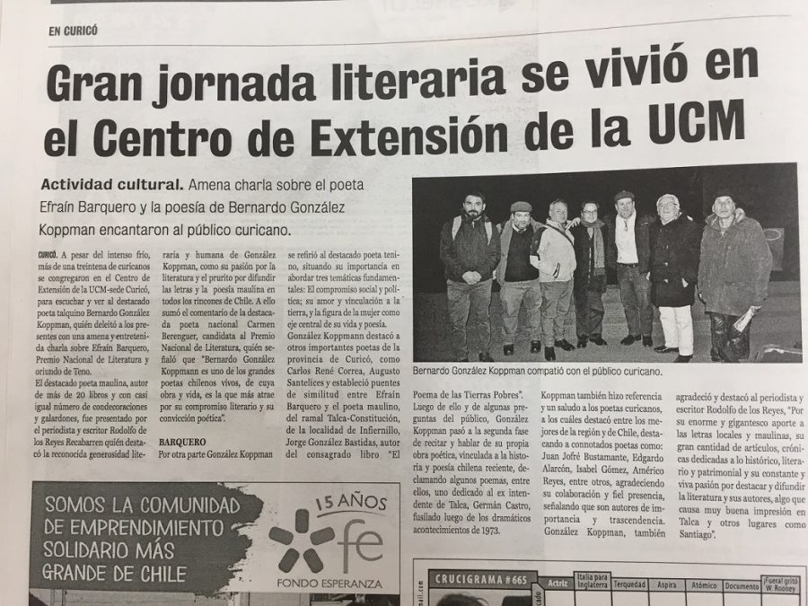 29 de julio en Diario La Prensa: “Gran jornada literaria se vivió en el Centro de Extensión de la UCM”