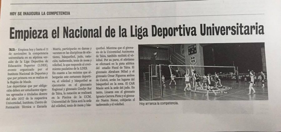 30 de octubre en Diario La Prensa: “Empieza el Nacional de la Liga Deportiva Universitaria”