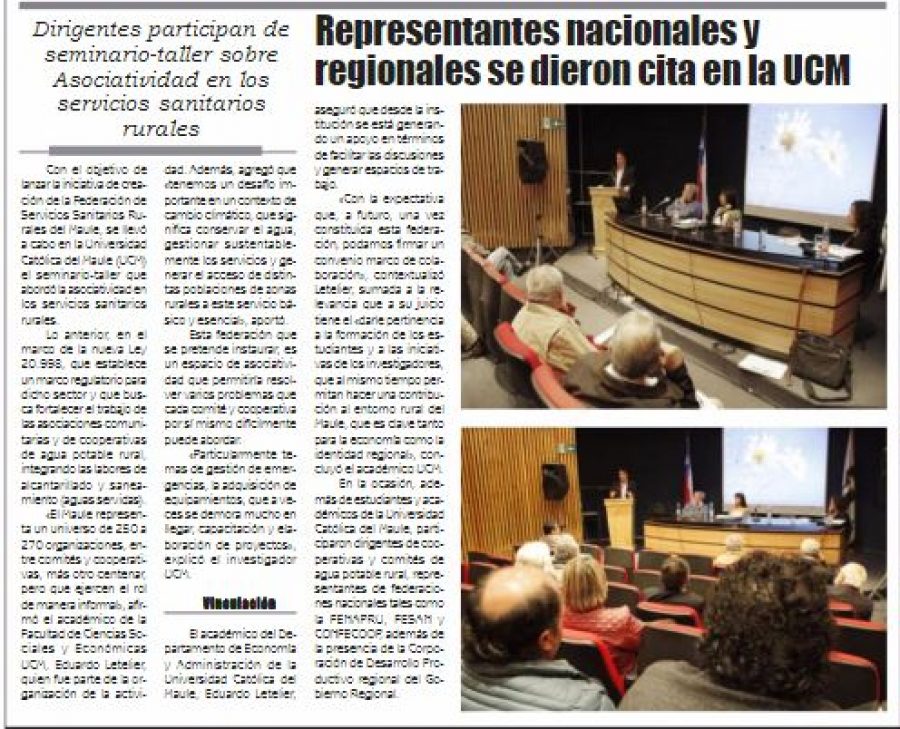 01 de noviembre en Diario El Lector: “Representantes nacionales y regionales se dieron cita en la UCM”
