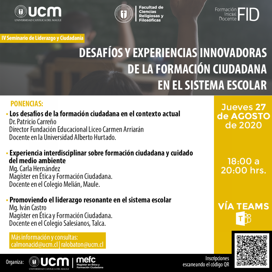 El IV seminario de “Liderazgo y Ciudadanía” en la UCM será virtual