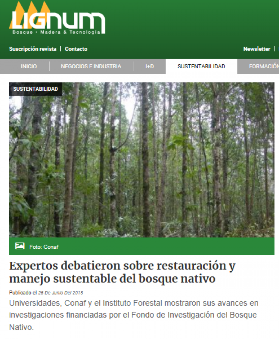 25 de junio en Lignum: “Expertos debatieron sobre restauración y manejo sustentable del bosque nativo”