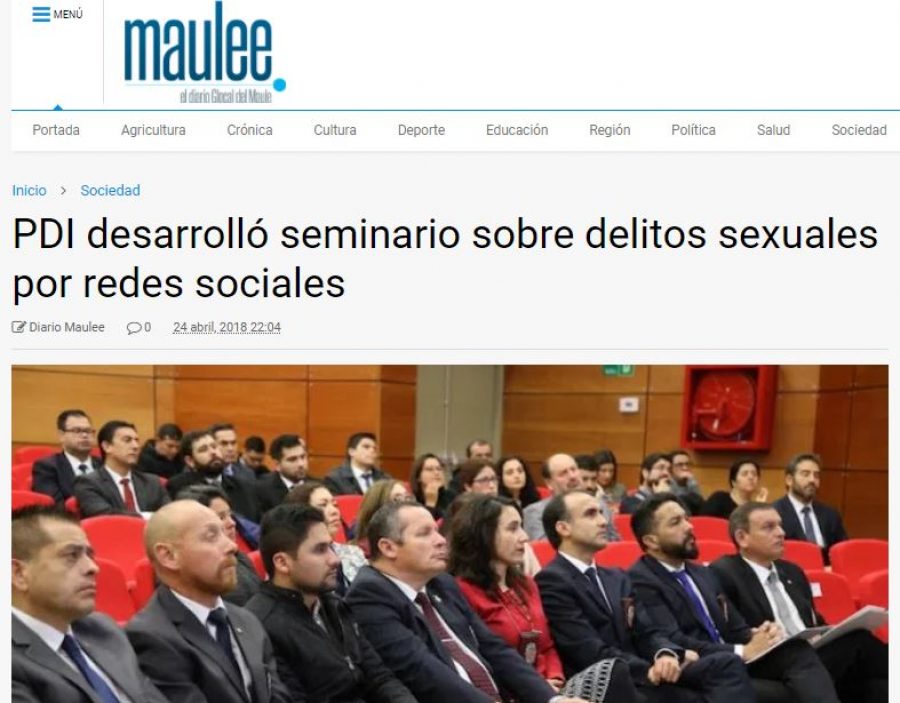 24 de abril en Maulee: “PDI desarrolló seminario sobre delitos sexuales por redes sociales”