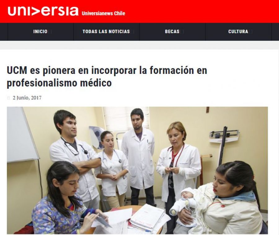 02 de junio en Universia: “UCM es pionera en incorporar la formación en profesionalismo médico”