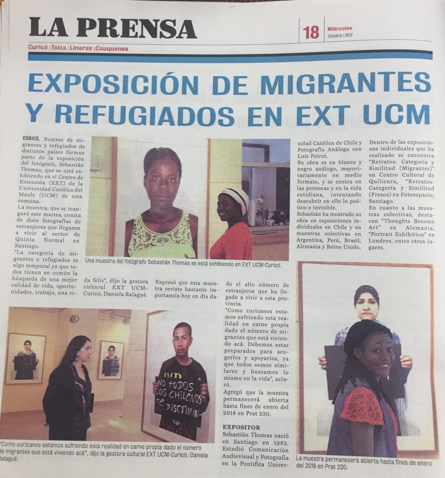 18 de octubre en Diario La Prensa: “Exposición de migrantes y refugiados en EXT UCM”