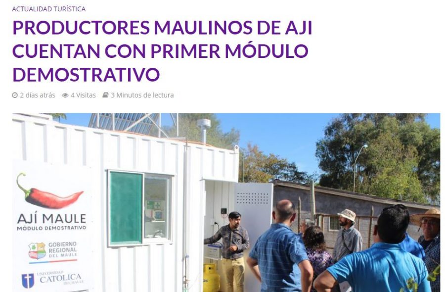 24 de abril en Turismo y Sabores: “Productores maulinos de Ají cuentan con primer módulo demostrativo”