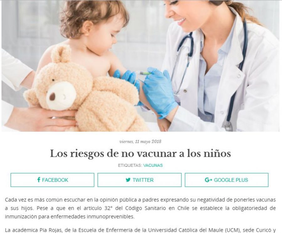 11 de mayo en Mujer y Punto: “Los riesgos de no vacunar a los niños”