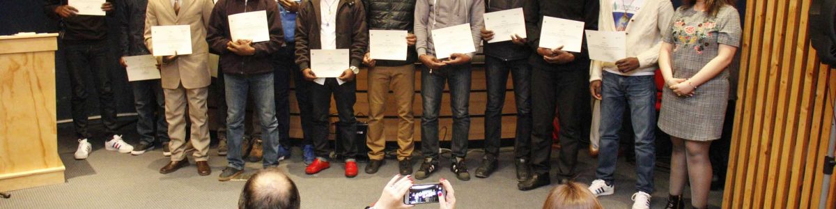 Nuevo grupo de migrantes haitianos certificaron español en Talca