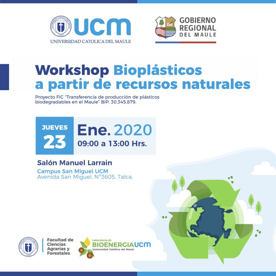 UCM invita a participar de Workshop sobre Bioplásticos