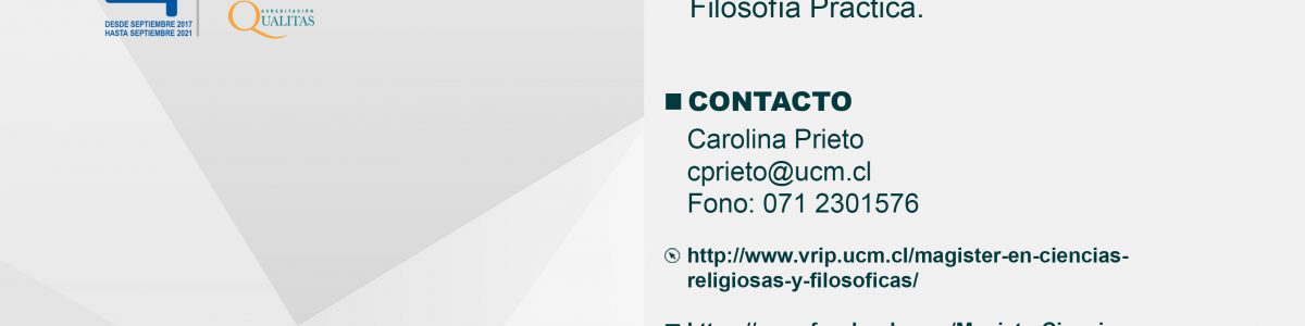 Magíster en Ciencias Religiosas y Filosóficas UCM