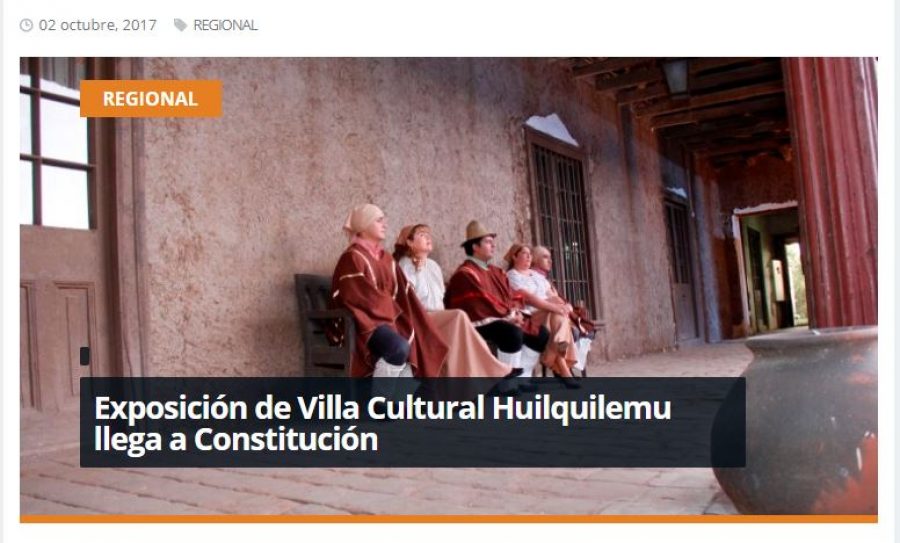 02 de octubre en Redmaule.com: “Exposición de Villa Cultural Huilquilemu llega a Constitución”