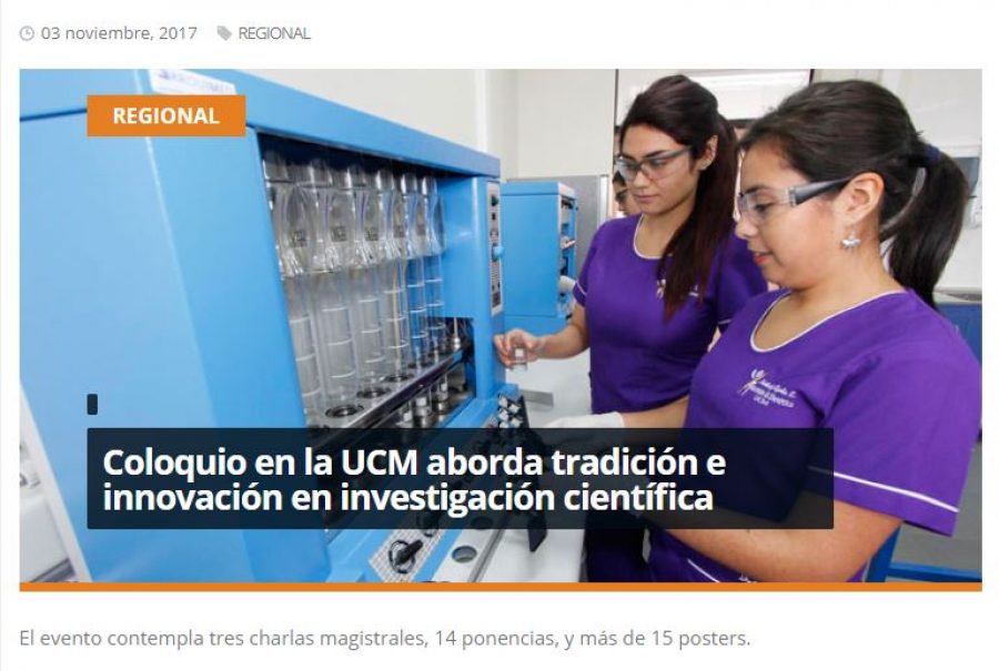 03 de noviembre en Redmaule.com: “Coloquio en la UCM aborda tradición e innovación en investigación científica”