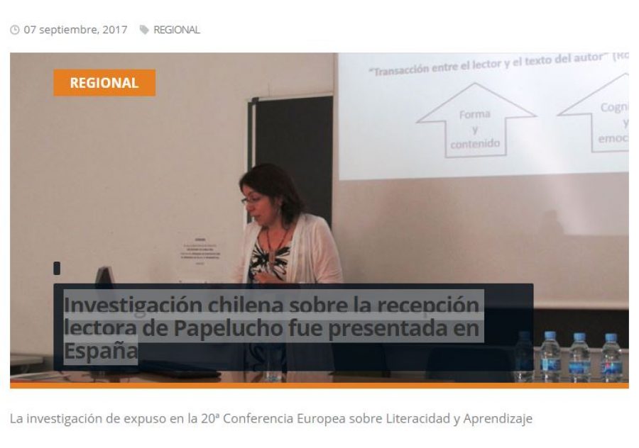 07 de septiembre en Redmaule.com: “Investigación chilena sobre la recepción lectora de Papelucho fue presentada en España”