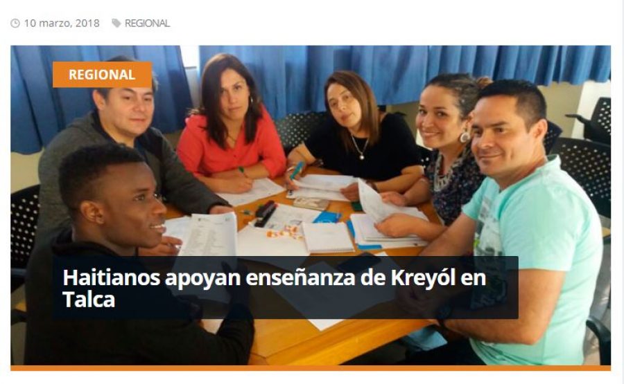 10 de marzo en Redmaule.com: “Haitianos apoyan enseñanza de Kreyól en Talca”