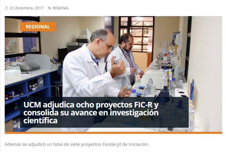 22 de diciembre en Redmaule.com: “UCM adjudica ocho proyectos FIC-R y consolida su avance en investigación científica”