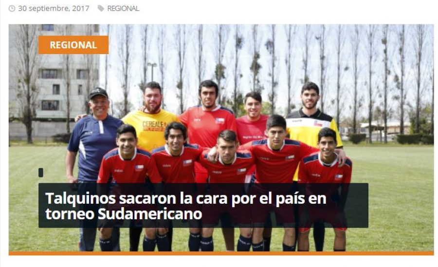 30 de septiembre en Redmaule.com: “Talquinos sacaron la cara por el país en torneo Sudamericano”