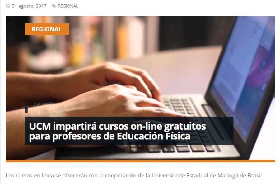 31 de agosto en Redmaule.com: “UCM impartirá cursos on-line gratuitos para profesores de Educación Física”