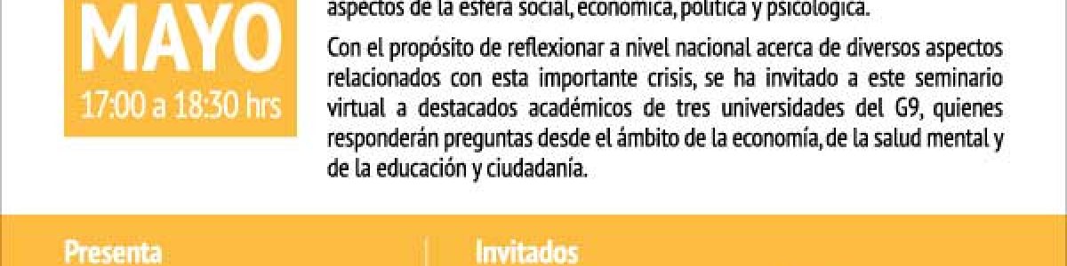 Seminario Virtual: Pensando la sociedad chilena en tiempos de estallido social y pandemia