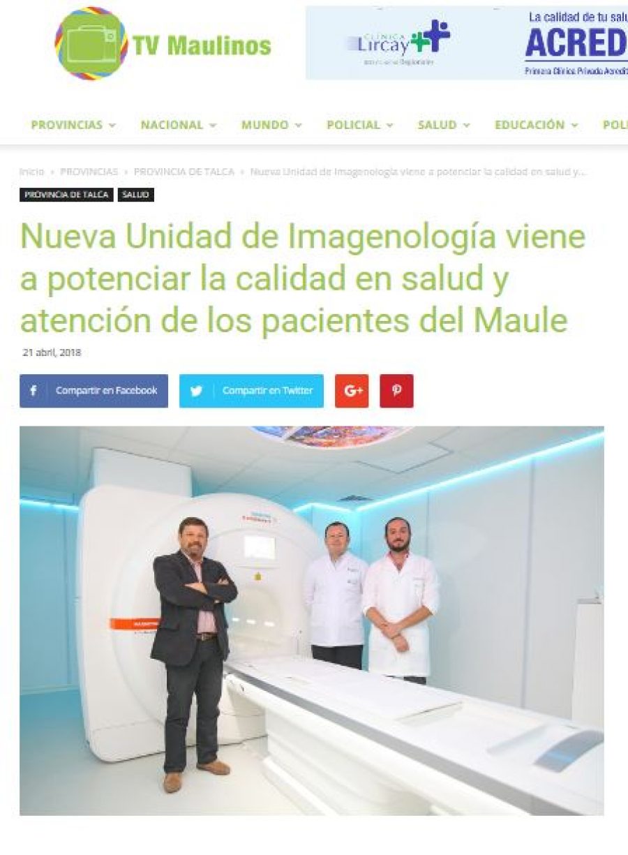 21 de abril en TV Maulinos: “Nueva Unidad de Imagenología viene a potenciar la calidad en salud y atención de los pacientes del Maule”