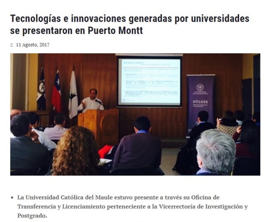 11 de agosto en Universia: “Tecnologías e innovaciones generadas por universidades se presentaron en Puerto Montt”