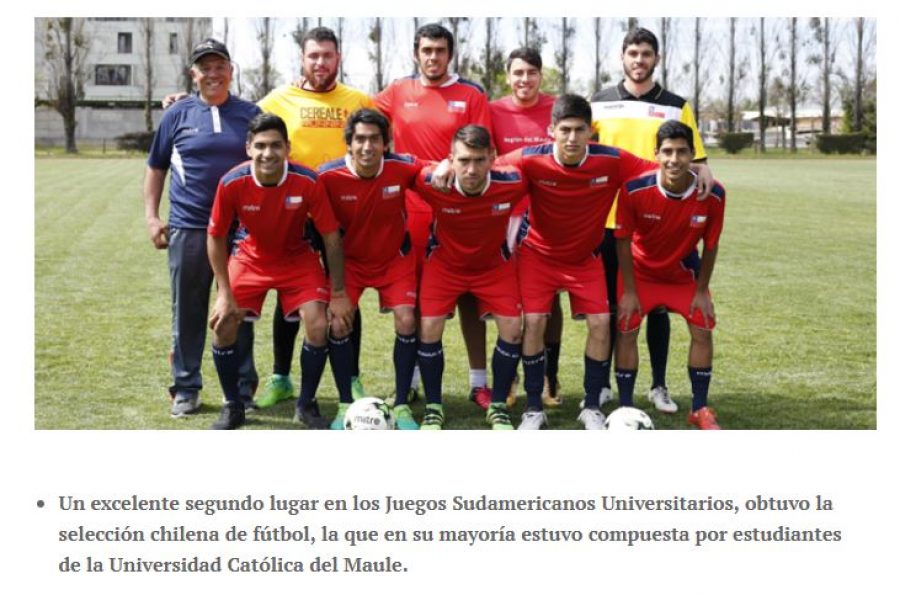 02 de octubre en Universia: “Talquinos sacaron la cara por el país en torneo Sudamericano”