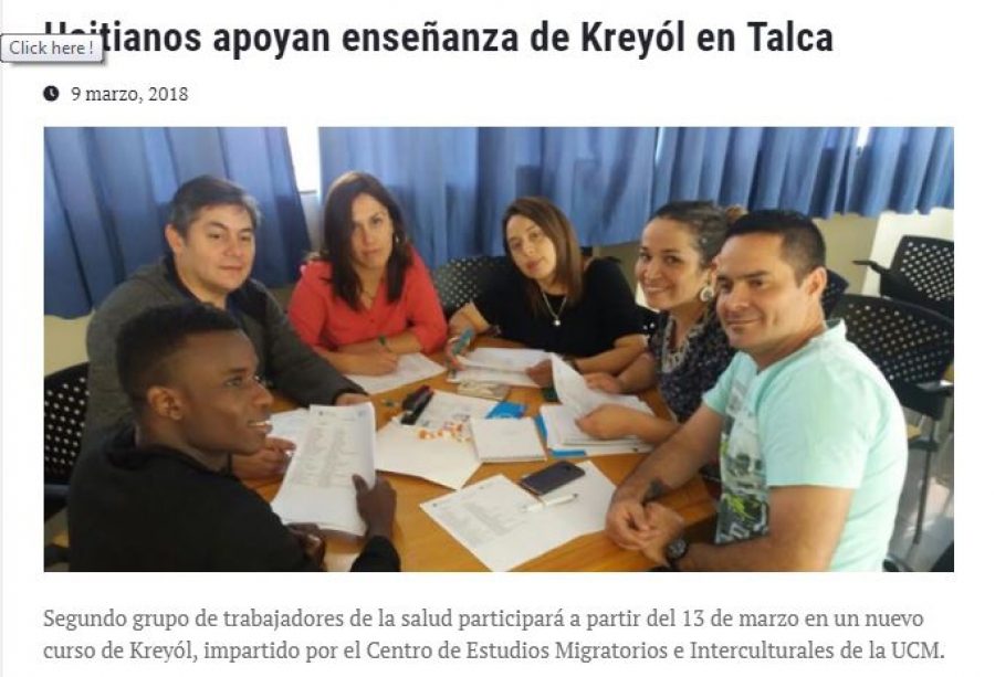 09 de marzo en Universia: “Haitianos apoyan enseñanza de Kreyól en Talca”
