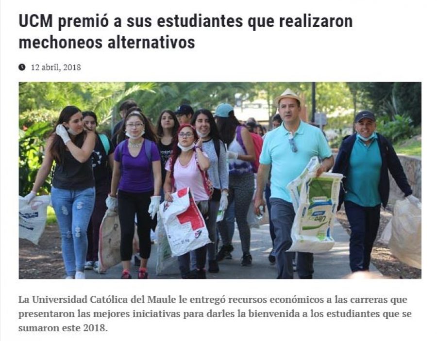 12 de abril en Universia: “UCM premió a sus estudiantes que realizaron mechoneos alternativos”