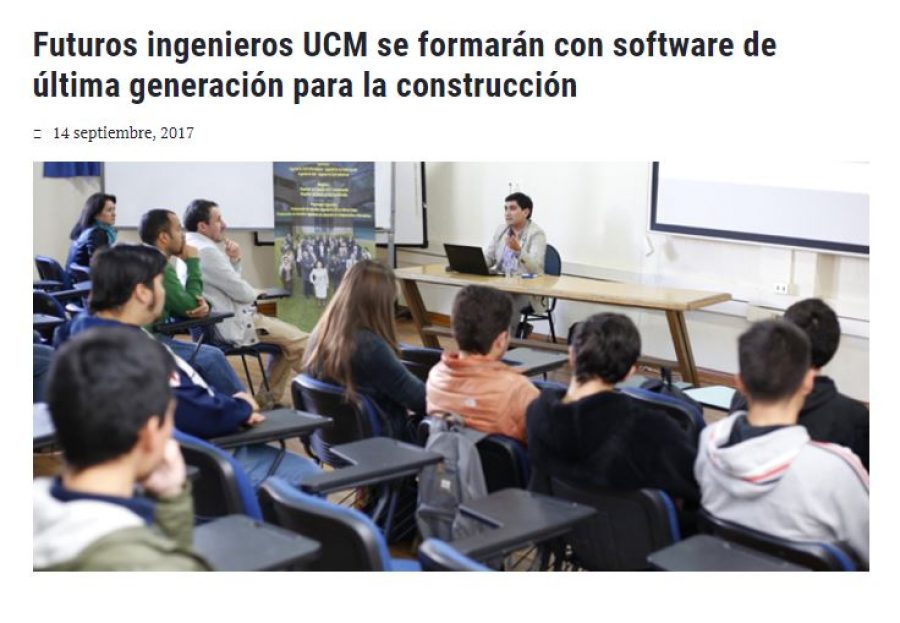 14 de septiembre en Universia: “Futuros ingenieros UCM se formarán con software de última generación para la construcción”
