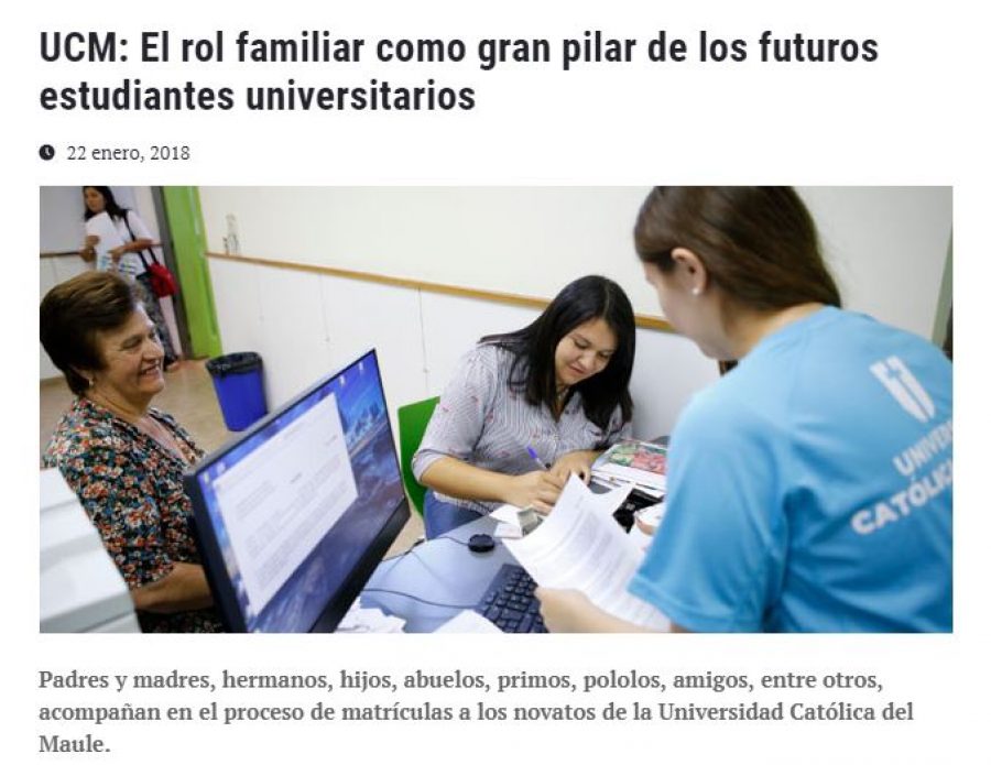 22 de enero en Universia: “UCM: El rol familiar como gran pilar de los futuros estudiantes universitarios”