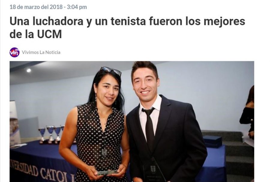 18 de marzo en Vivimos La Noticia: “Una luchadora y un tenista fueron los mejores de la UCM”
