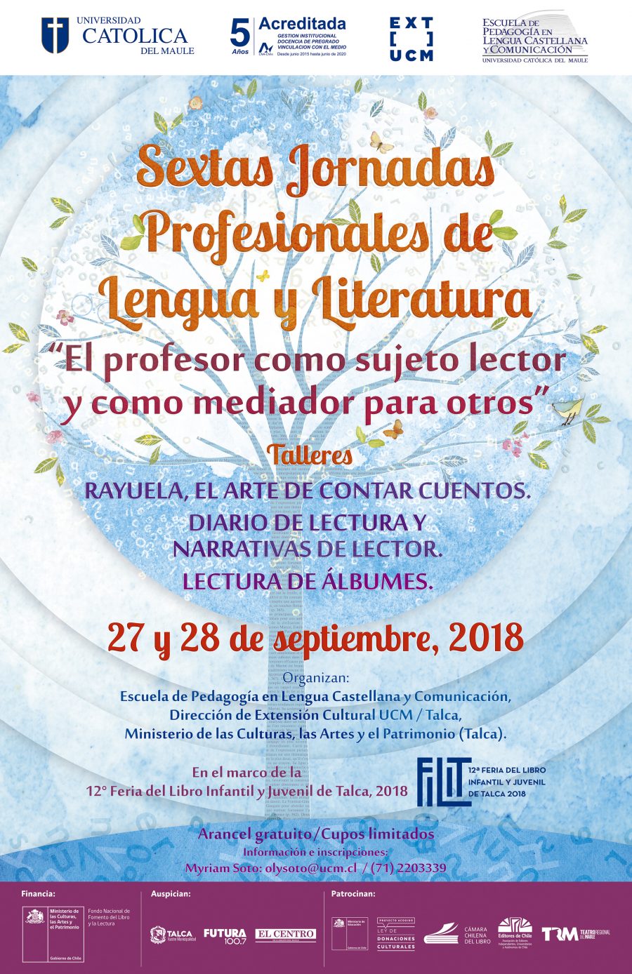 Invitan a Sextas Jornadas Profesionales de Lengua y literatura en FILIT 2018