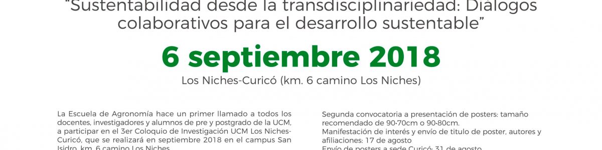 2nda Convocatoria para posters para el 3er Coloquio de Investigación UCM