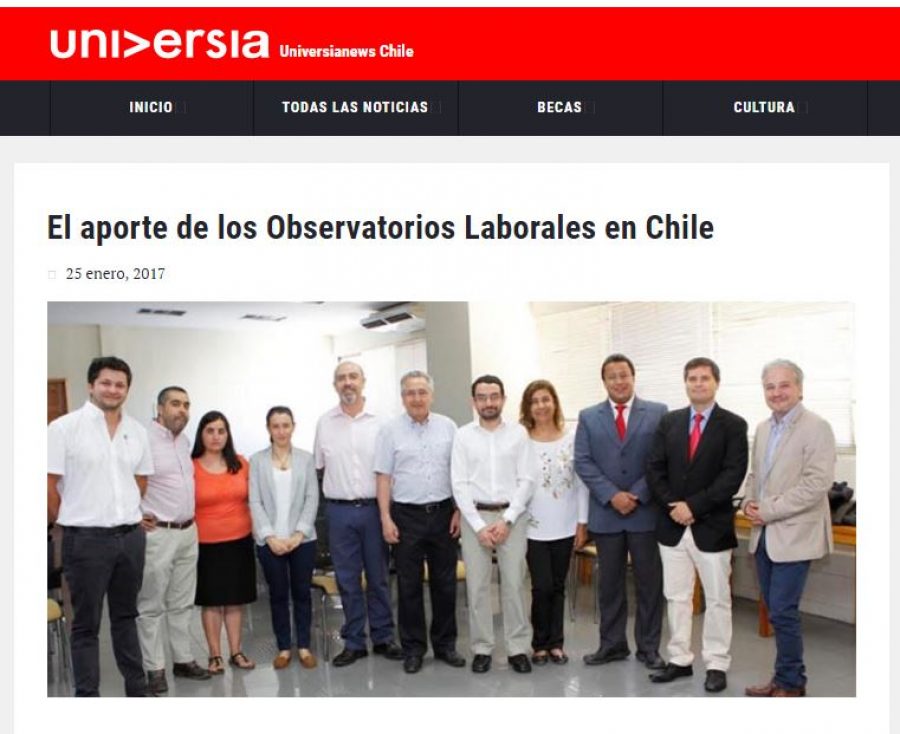 25 de enero de 2017 en Universia: “El aporte de los Observatorios Laborales en Chile”