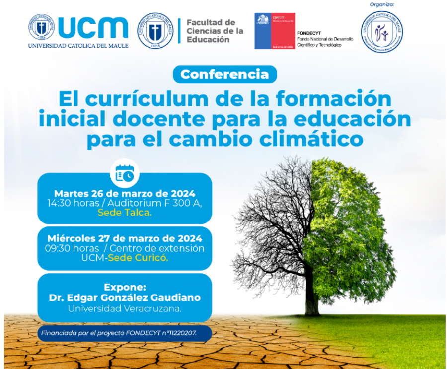 Conferencia: El curriculum de la formación inicial docente para la educación para el cambio climático