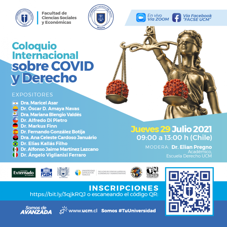 Coloquio internacional abordará los cambios e impacto del COVID-19 desde una mirada jurídica