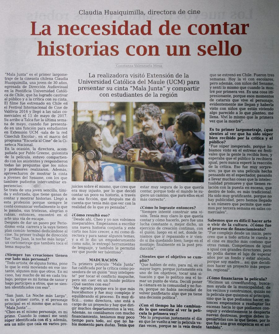 04 de junio en Diario El Centro: “La necesidad de contar historias con un sello”
