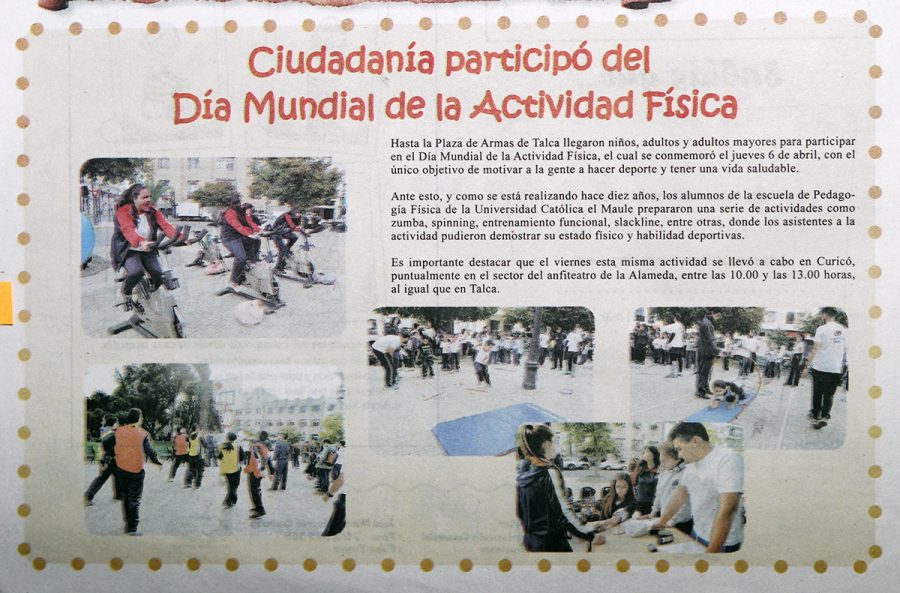 12 de abril en Diario El Centro: “Ciudadanía participó del Día Mundial de la Actividad Física”
