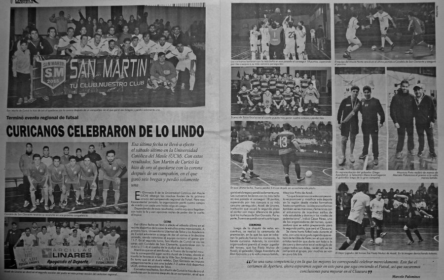 22 de junio en Diario El Centro: “Curicanos celebraron de lo lindo”