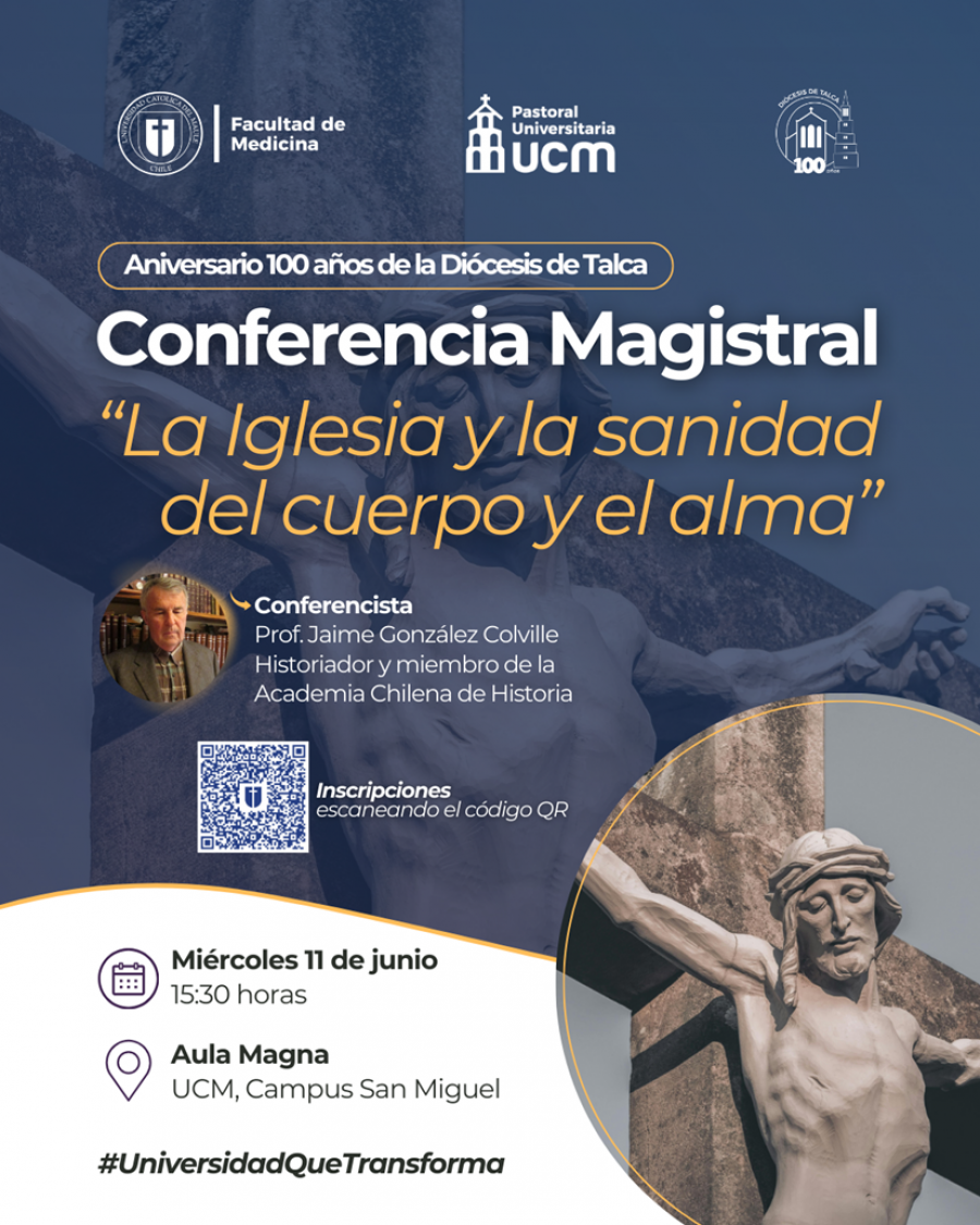 Facultad de Medicina celebra los 100 años de la Diócesis de Talca con una charla que rescata su aporte a la salud en la región
