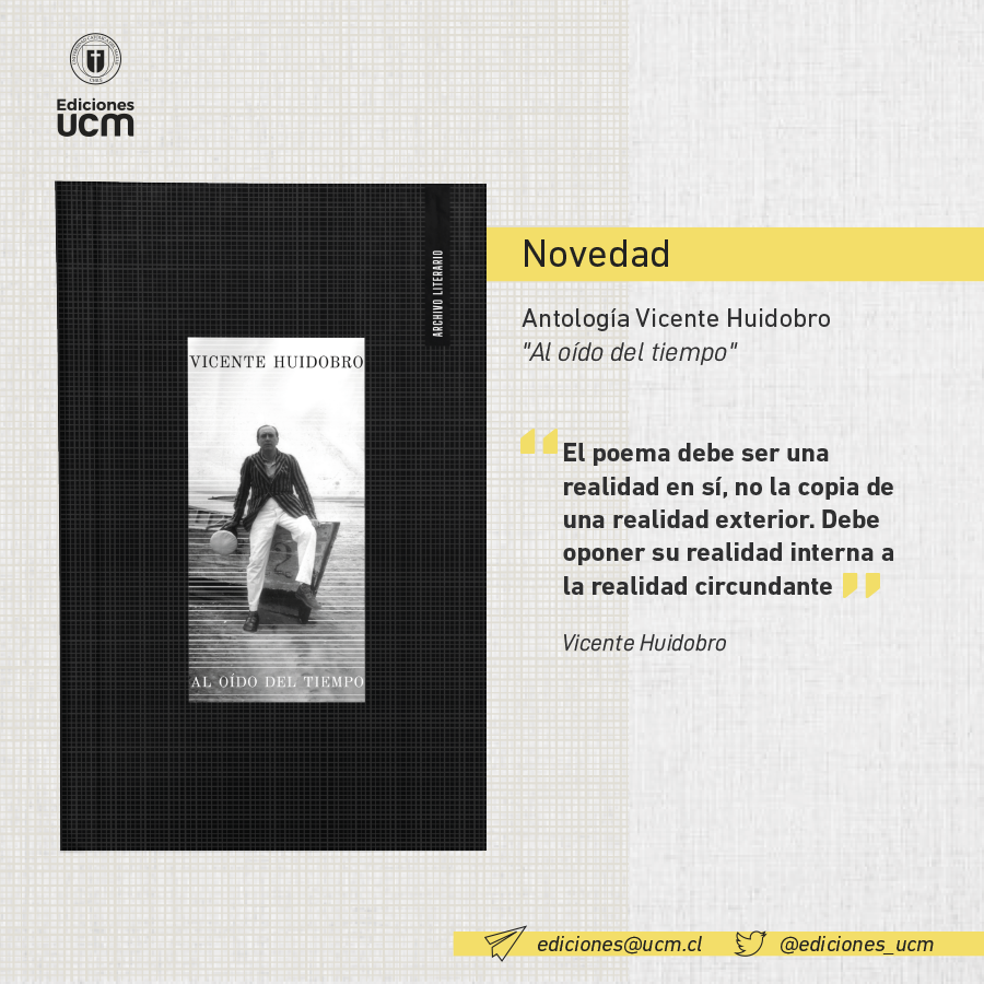 Ediciones UCM y Fundación Huidobro publican Antología del Fundador del Creacionismo