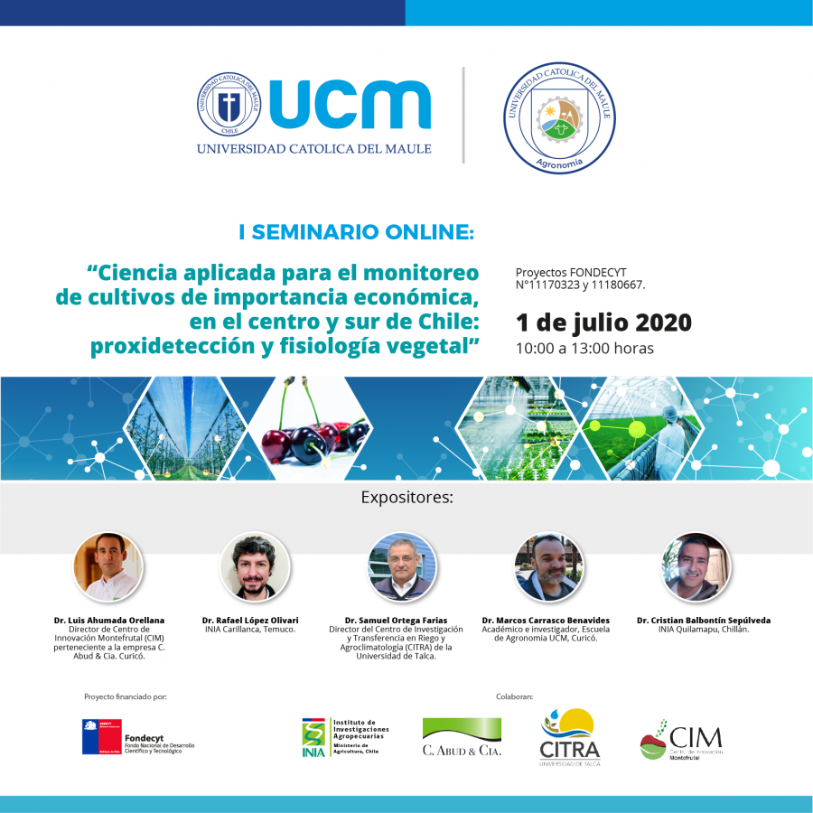 UCM realizará Primer Seminario de Riego en modalidad online.