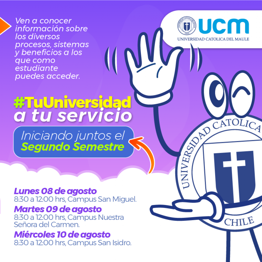 UCM realizará Feria Informativa de Bienvenida II Semestre