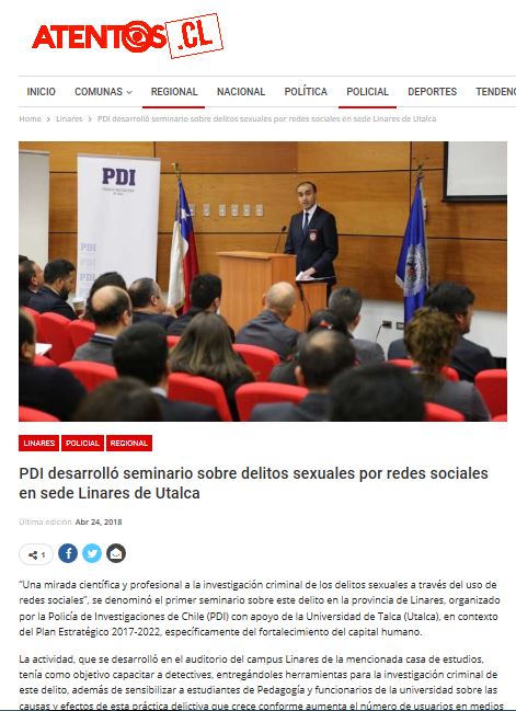 25 De Abril En Atentos Pdi Desarrolló Seminario Sobre Delitos Sexuales Por Redes Sociales En 2828